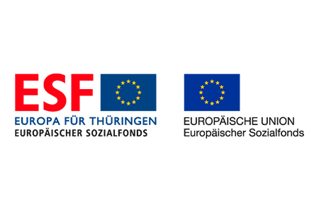 Logo ESF mit Europaflagge