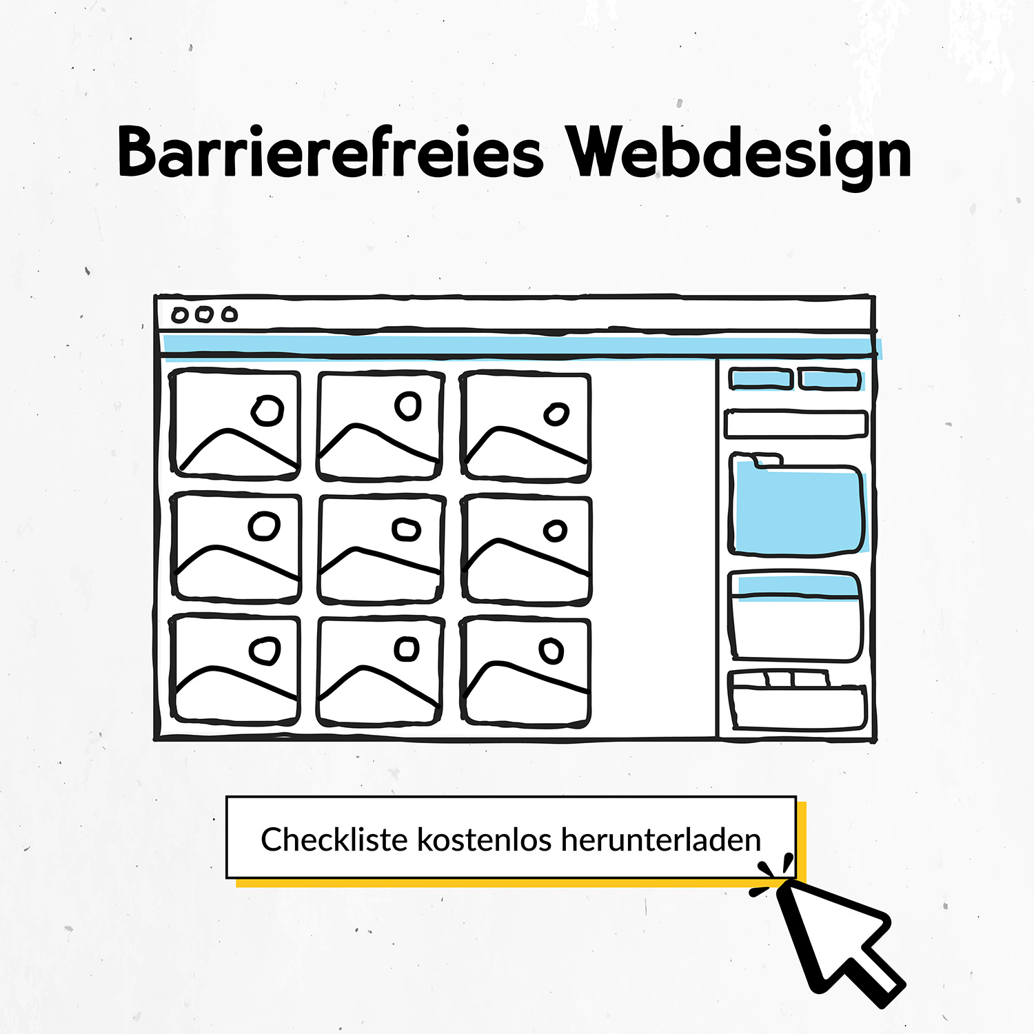 Abbildung eines beispielhaften Layouts einer Website.
